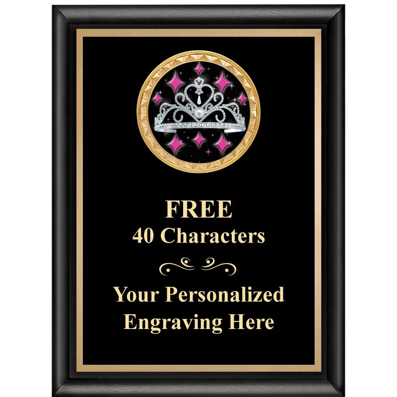 6X8 BLK SHINY EXEC INSERT PLQ