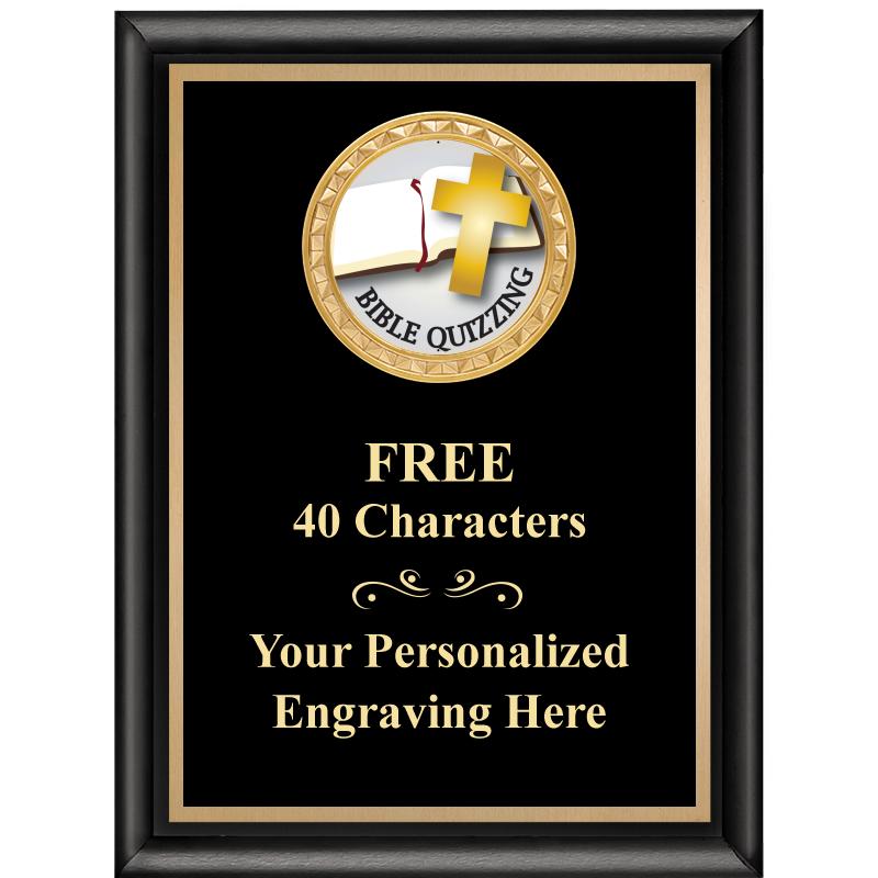 6X8 BLK SHINY EXEC INSERT PLQ