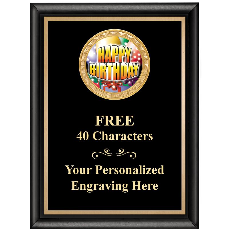 6X8 BLK SHINY EXEC INSERT PLQ