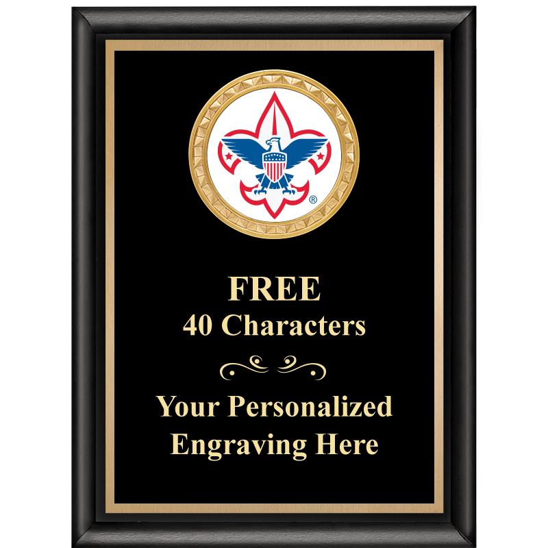 6X8 BLK SHINY EXEC INSERT PLQ