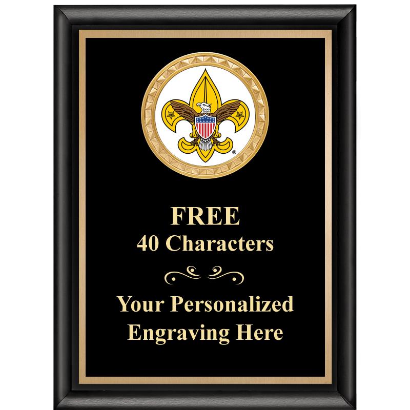 6X8 BLK SHINY EXEC INSERT PLQ