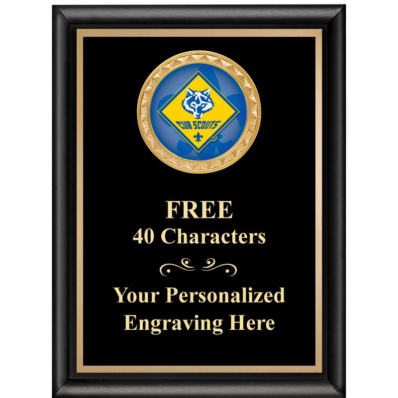 6X8 BLK SHINY EXEC INSERT PLQ