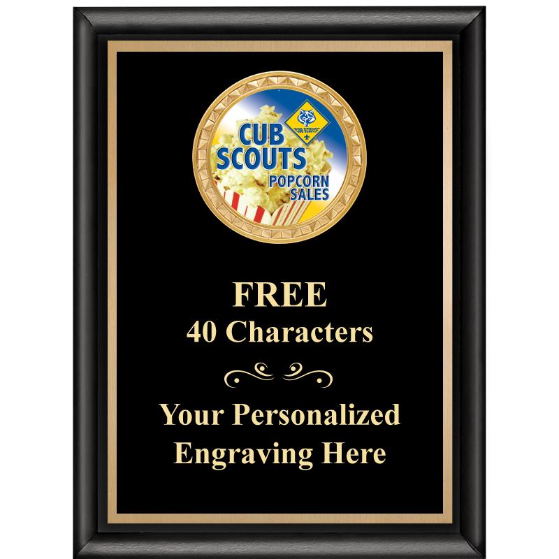 6X8 BLK SHINY EXEC INSERT PLQ