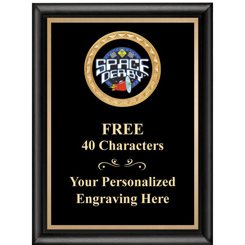 6X8 BLK SHINY EXEC INSERT PLQ