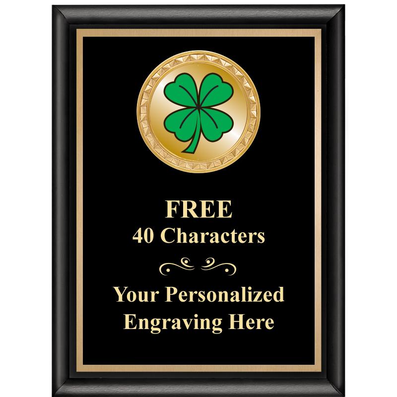 6X8 BLK SHINY EXEC INSERT PLQ