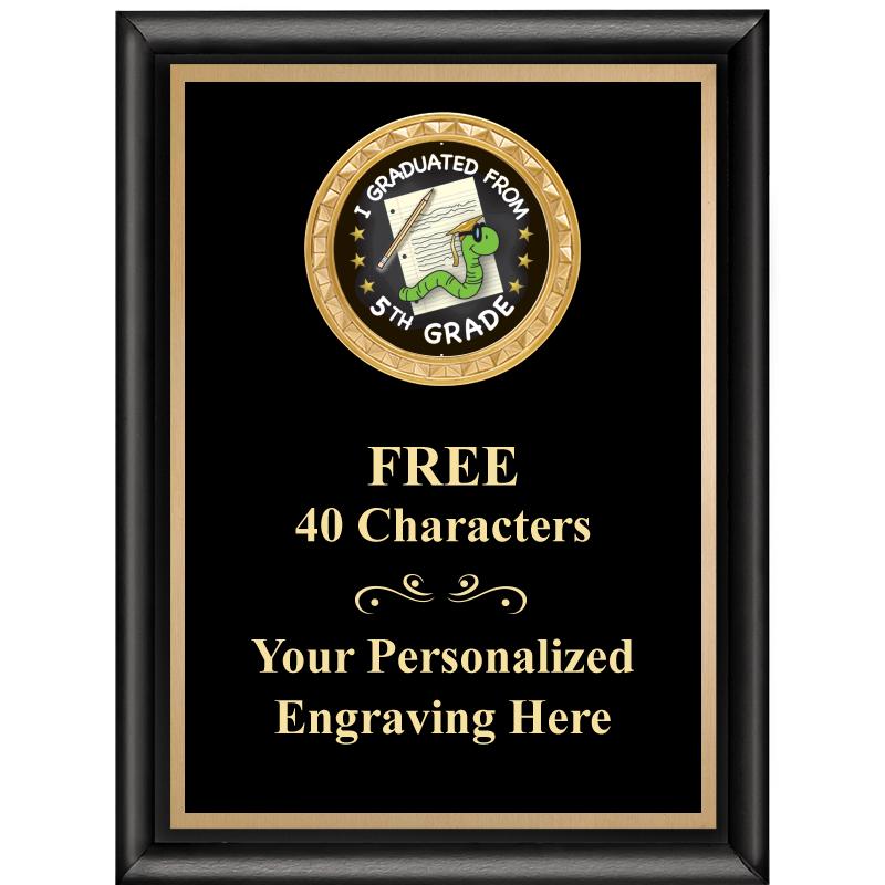 6X8 BLK SHINY EXEC INSERT PLQ