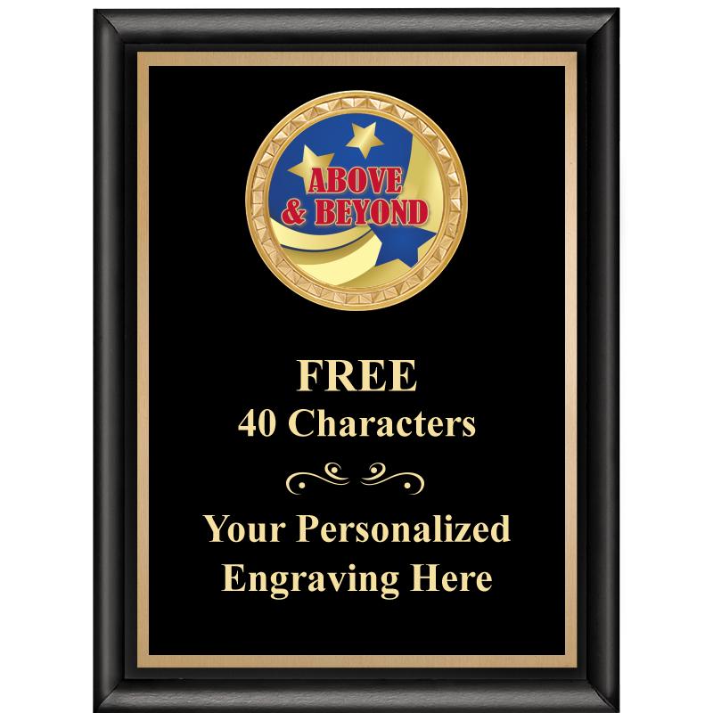 6X8 BLK SHINY EXEC INSERT PLQ