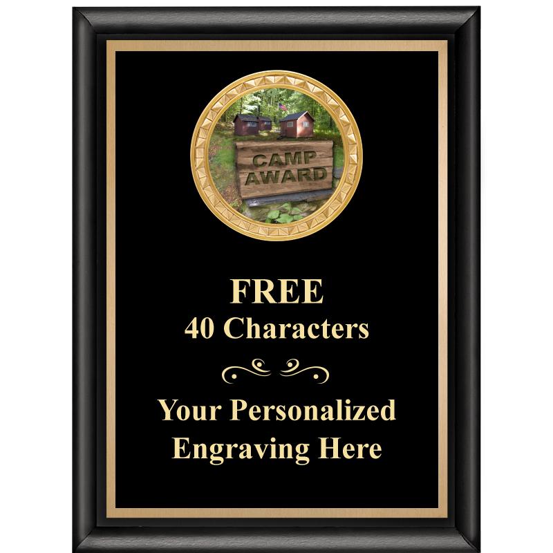 6X8 BLK SHINY EXEC INSERT PLQ