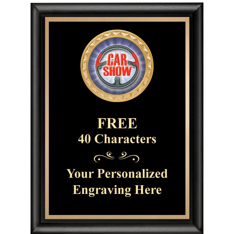 6X8 BLK SHINY EXEC INSERT PLQ