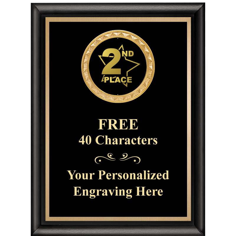 6X8 BLK SHINY EXEC INSERT PLQ