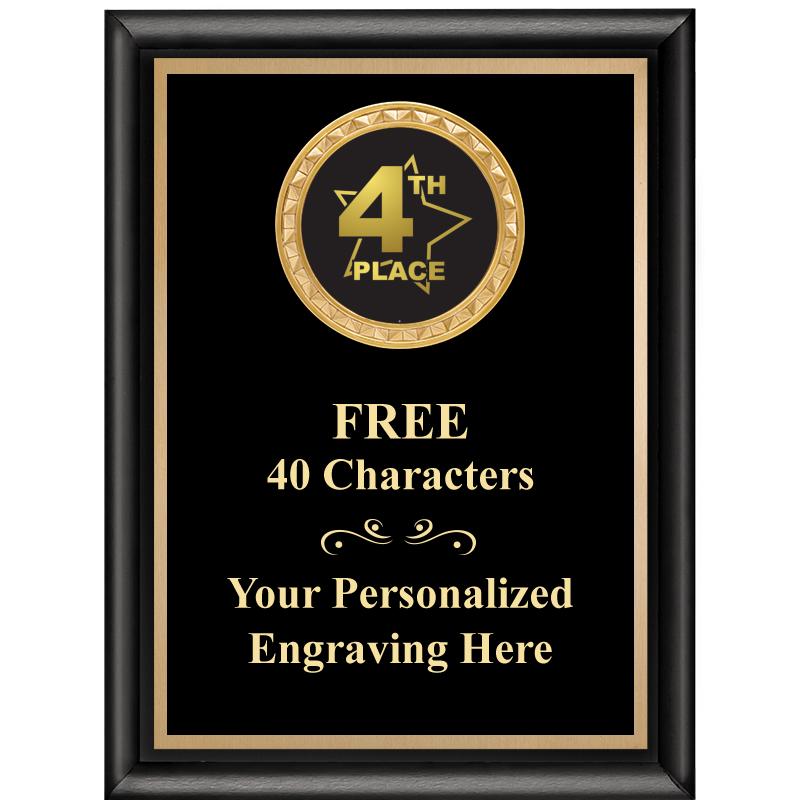 6X8 BLK SHINY EXEC INSERT PLQ