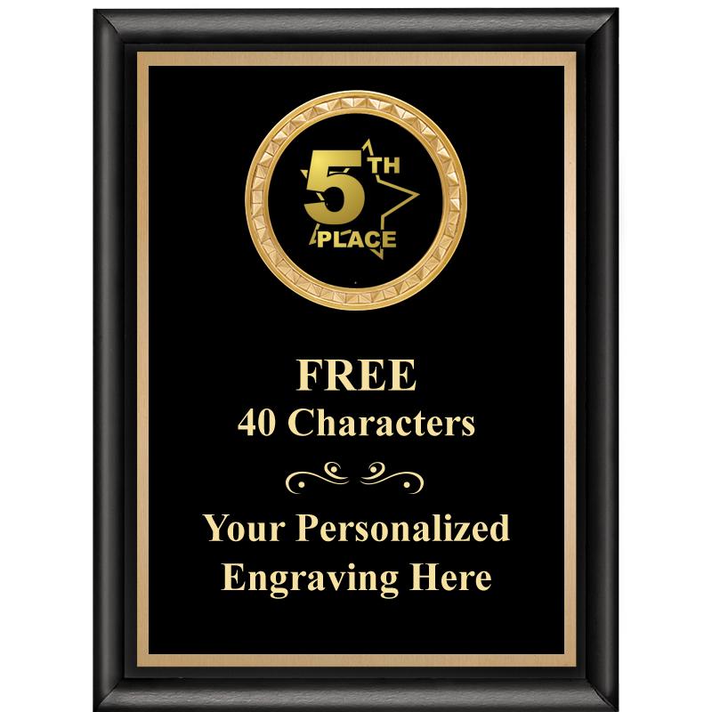 6X8 BLK SHINY EXEC INSERT PLQ