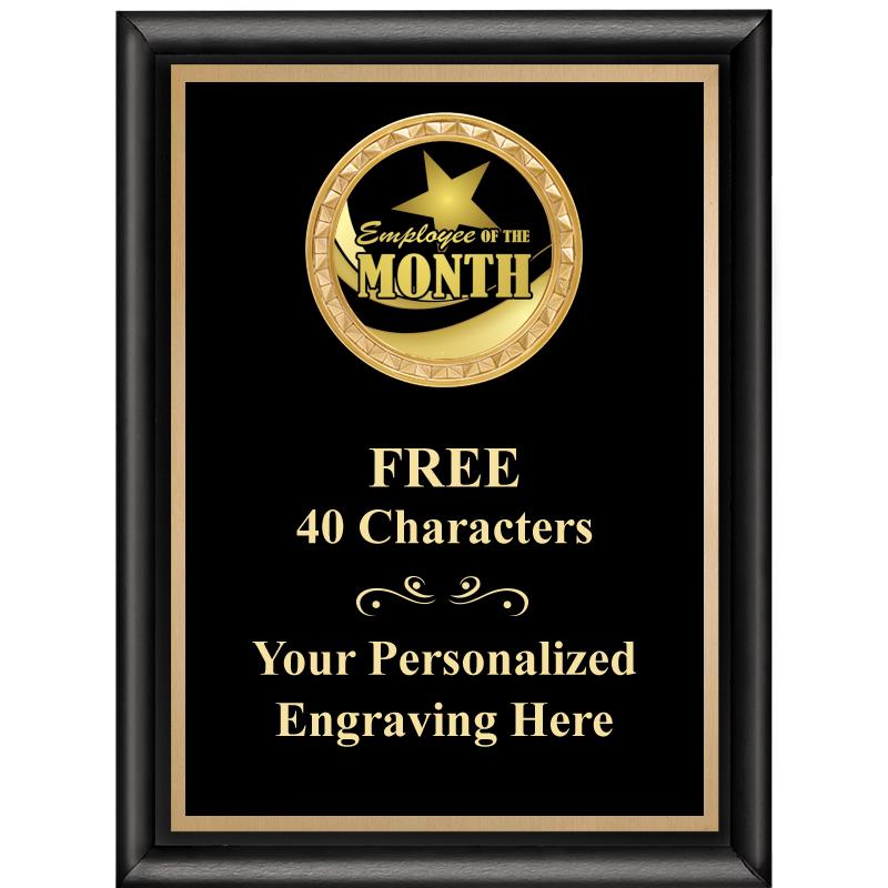 6X8 BLK SHINY EXEC INSERT PLQ