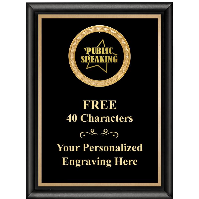 6X8 BLK SHINY EXEC INSERT PLQ