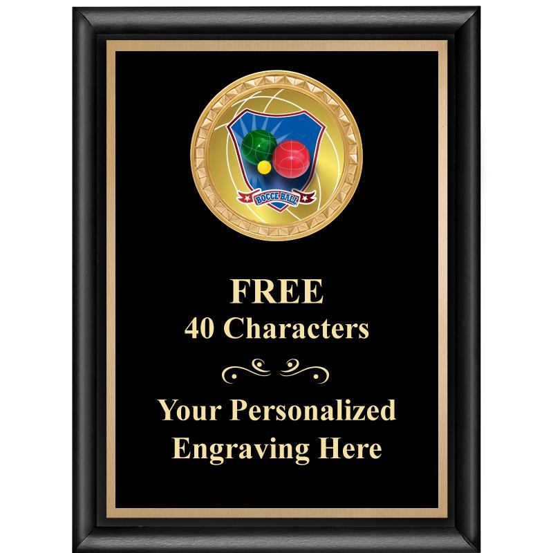 6X8 BLK SHINY EXEC INSERT PLQ