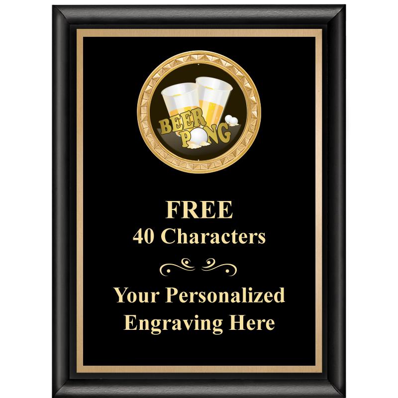 6X8 BLK SHINY EXEC INSERT PLQ