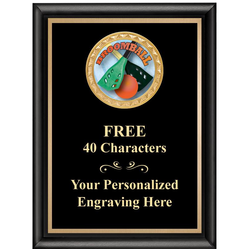 6X8 BLK SHINY EXEC INSERT PLQ