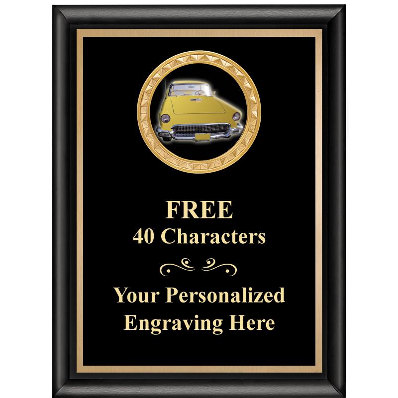 6X8 BLK SHINY EXEC INSERT PLQ