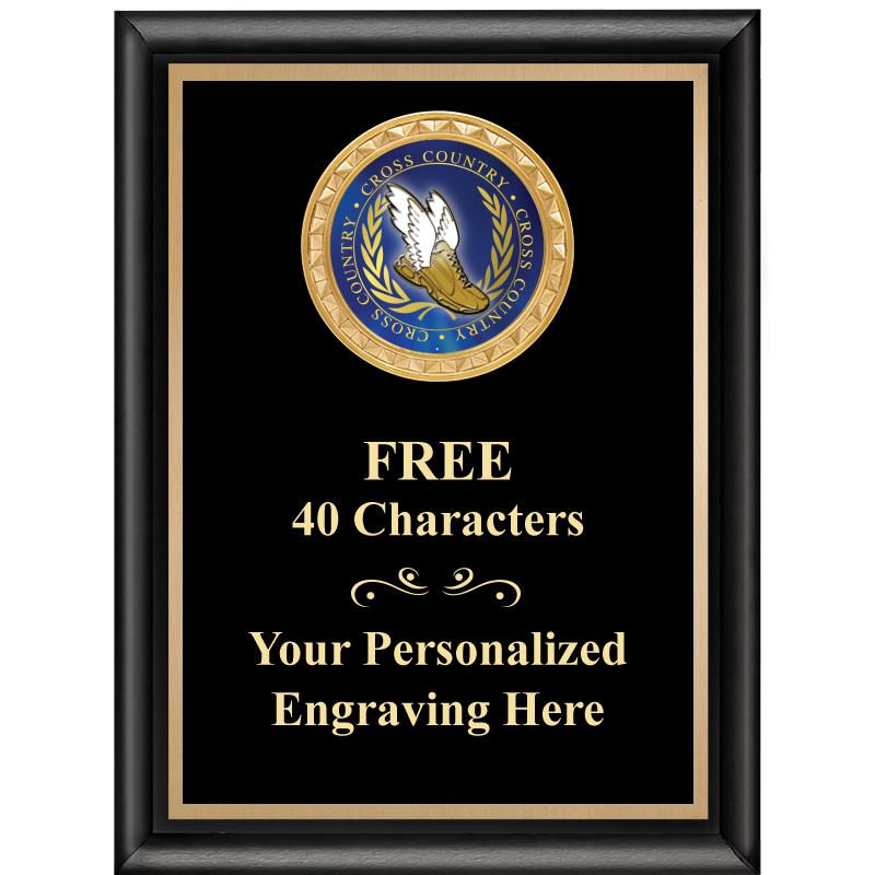 6X8 BLK SHINY EXEC INSERT PLQ