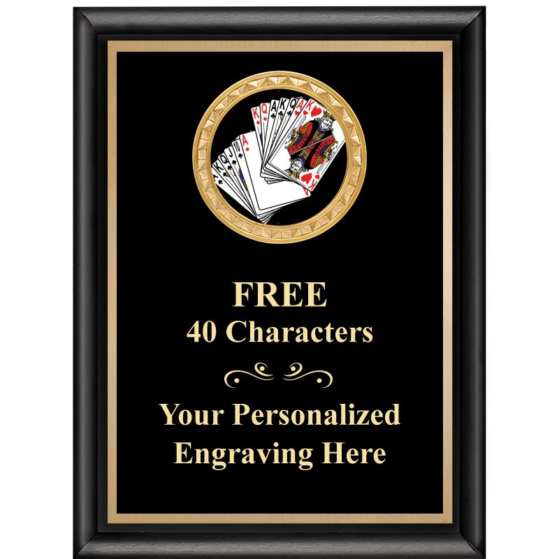 6X8 BLK SHINY EXEC INSERT PLQ