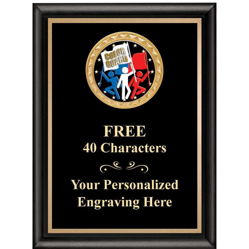 6X8 BLK SHINY EXEC INSERT PLQ