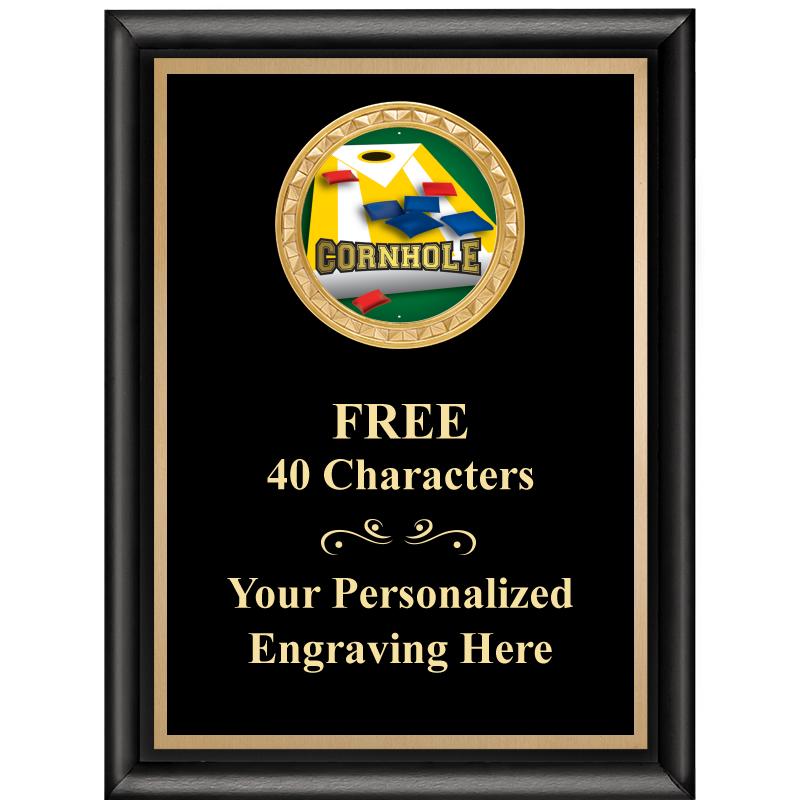 6X8 BLK SHINY EXEC INSERT PLQ