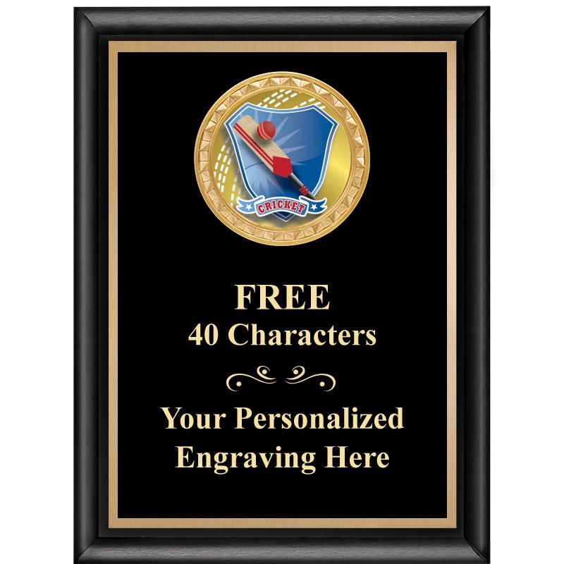 6X8 BLK SHINY EXEC INSERT PLQ