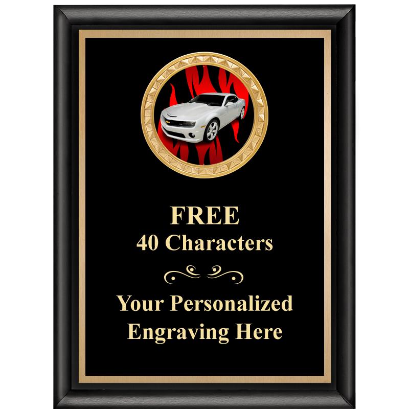 6X8 BLK SHINY EXEC INSERT PLQ