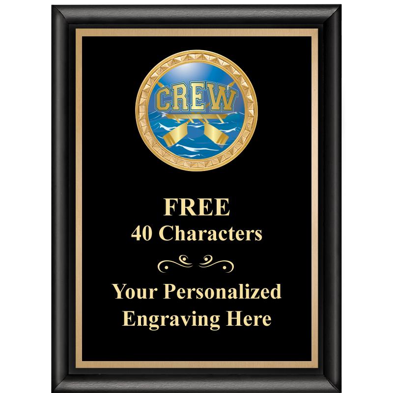 6X8 BLK SHINY EXEC INSERT PLQ