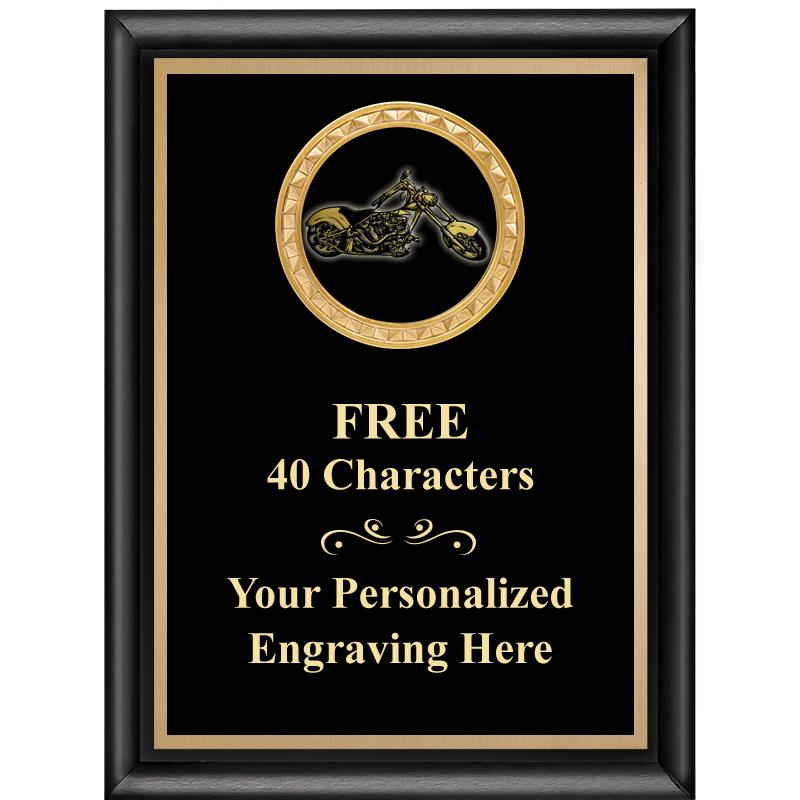 6X8 BLK SHINY EXEC INSERT PLQ