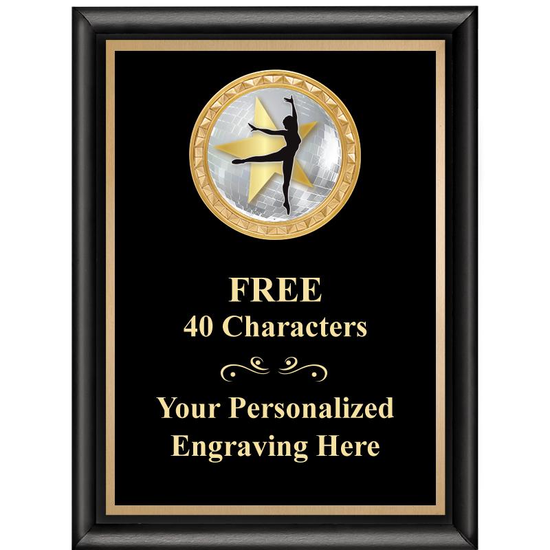 6X8 BLK SHINY EXEC INSERT PLQ