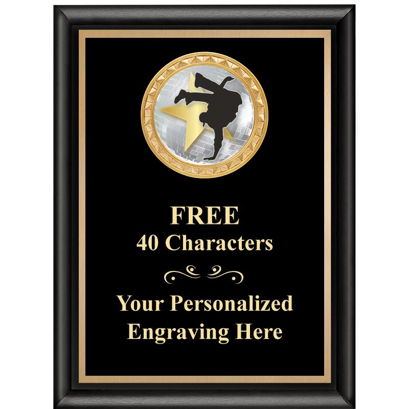 6X8 BLK SHINY EXEC INSERT PLQ