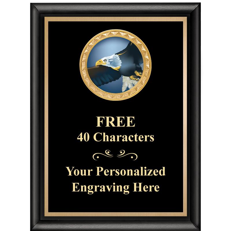 6X8 BLK SHINY EXEC INSERT PLQ