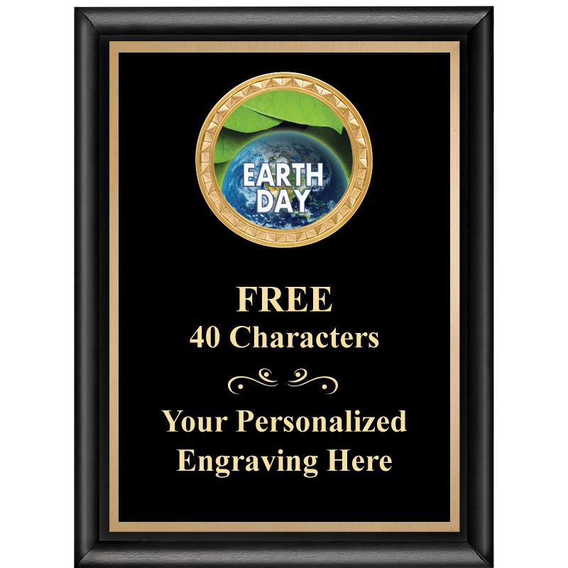 6X8 BLK SHINY EXEC INSERT PLQ