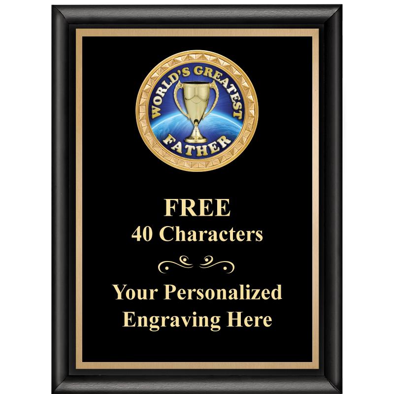 6X8 BLK SHINY EXEC INSERT PLQ