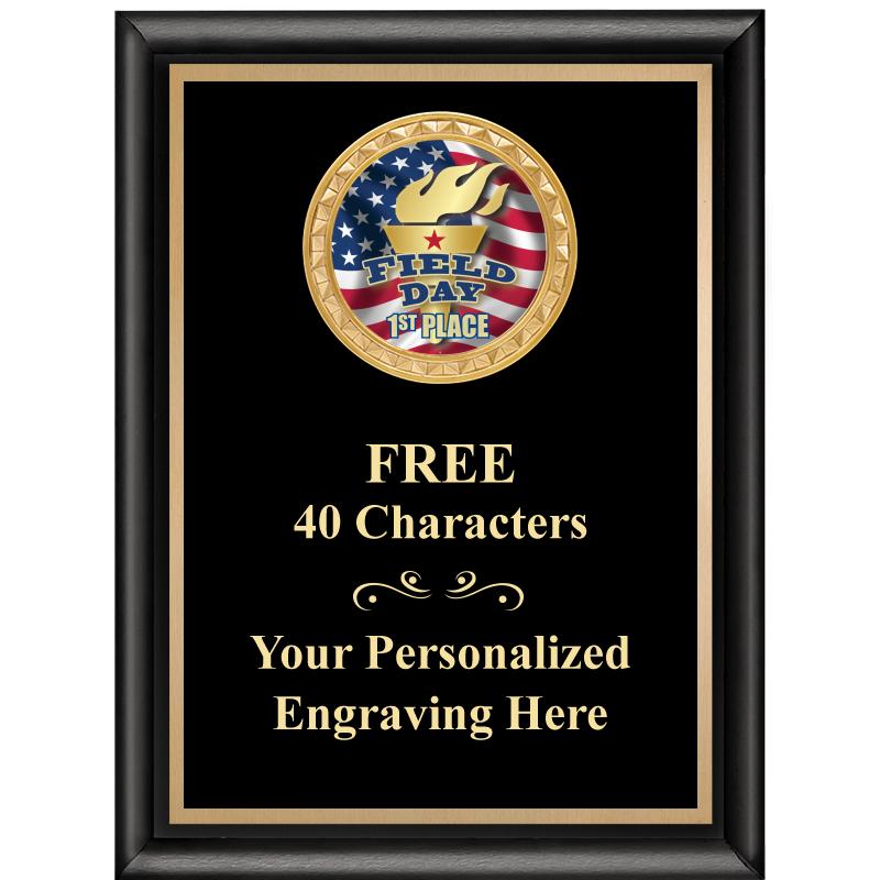 6X8 BLK SHINY EXEC INSERT PLQ