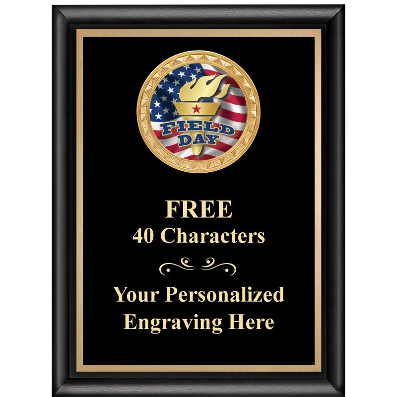 6X8 BLK SHINY EXEC INSERT PLQ