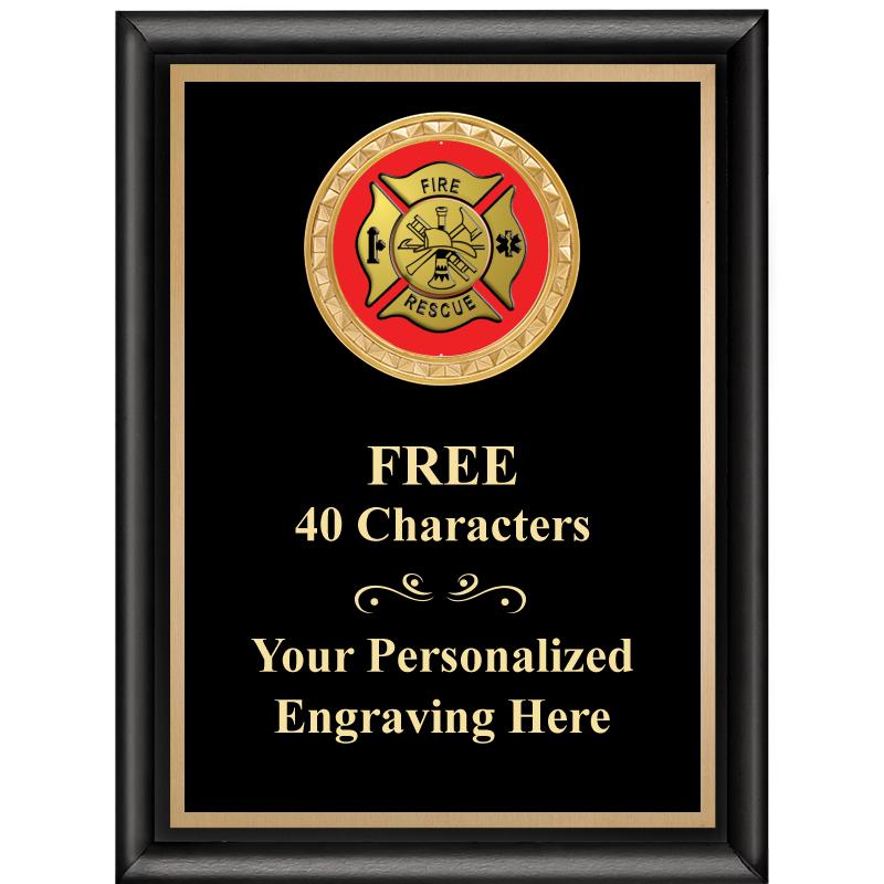 6X8 BLK SHINY EXEC INSERT PLQ