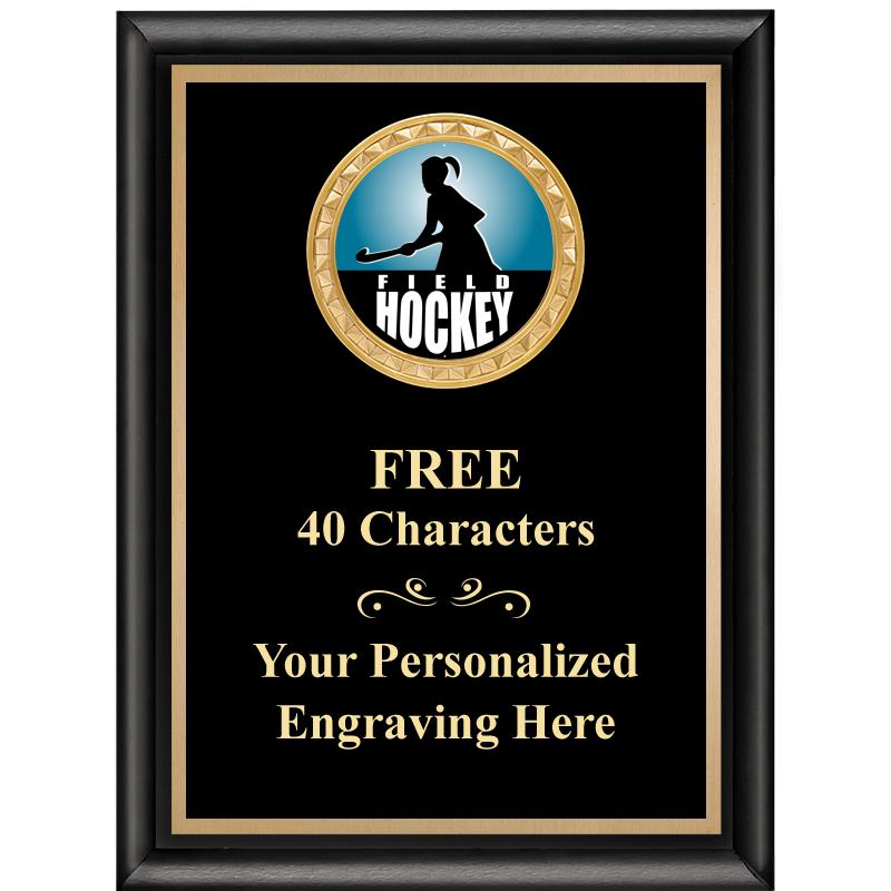 6X8 BLK SHINY EXEC INSERT PLQ