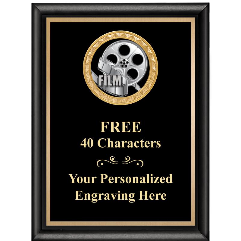 6X8 BLK SHINY EXEC INSERT PLQ