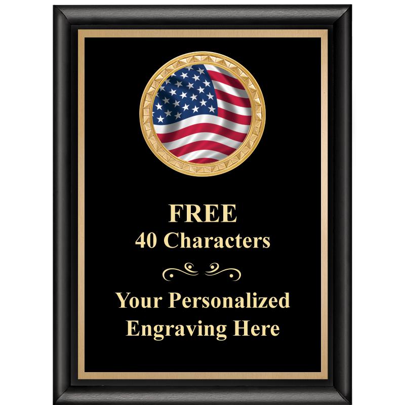 6X8 BLK SHINY EXEC INSERT PLQ