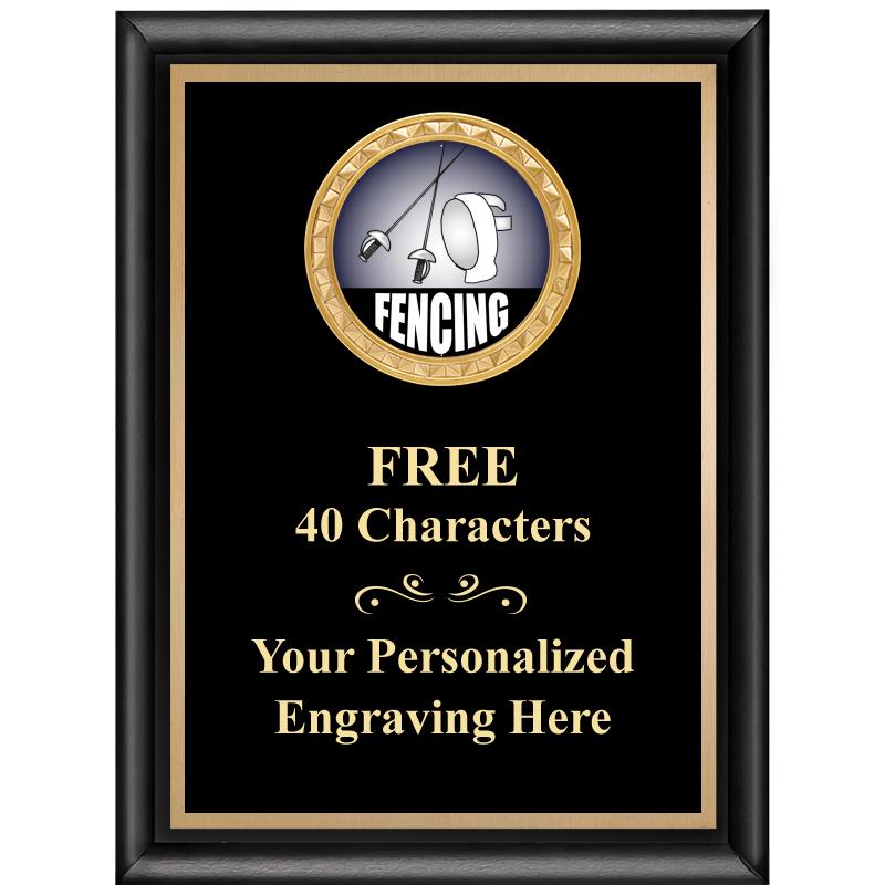 6X8 BLK SHINY EXEC INSERT PLQ