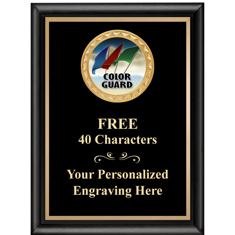 6X8 BLK SHINY EXEC INSERT PLQ