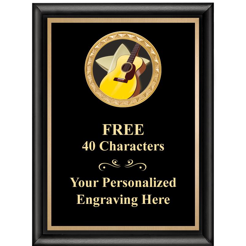 6X8 BLK SHINY EXEC INSERT PLQ