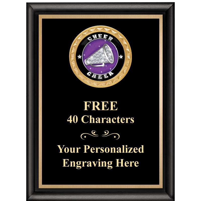 6X8 BLK SHINY EXEC INSERT PLQ