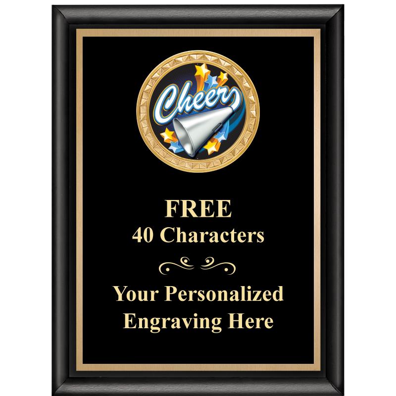 6X8 BLK SHINY EXEC INSERT PLQ