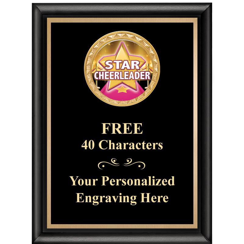 6X8 BLK SHINY EXEC INSERT PLQ