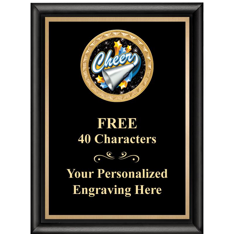 6X8 BLK SHINY EXEC INSERT PLQ