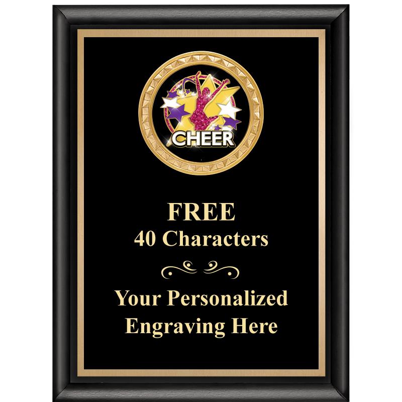 6X8 BLK SHINY EXEC INSERT PLQ