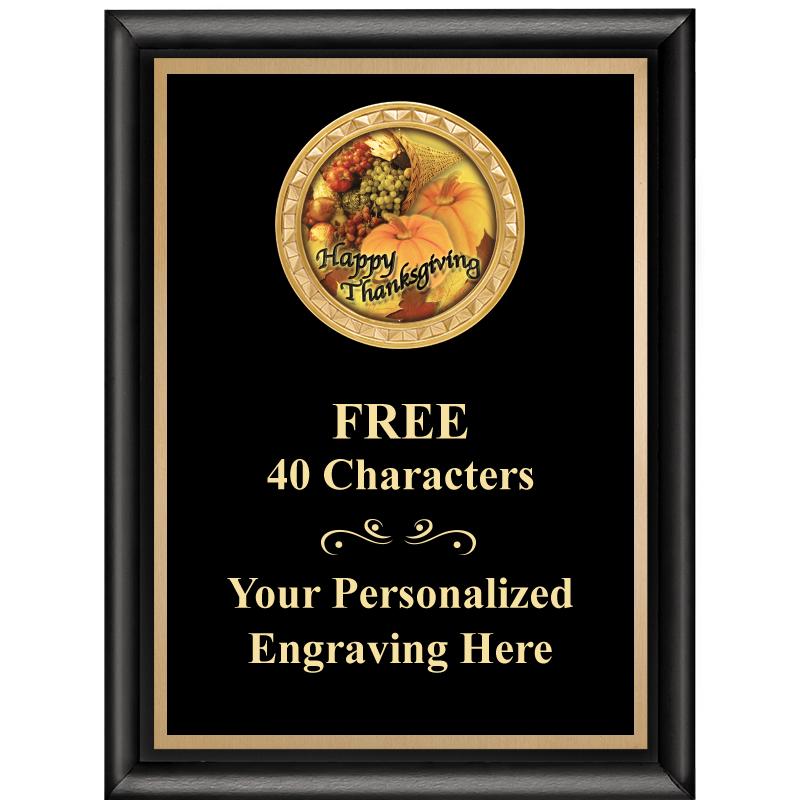 6X8 BLK SHINY EXEC INSERT PLQ